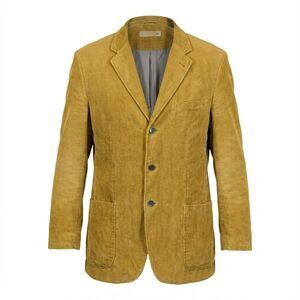 Trek & Travel Mens Mustard Gold Corduroy Blazer US Size 2XL/44 GR 54 Sport Coat
